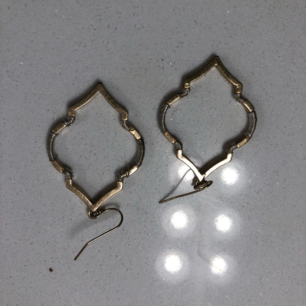 Gold & Silver drop earrings